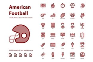 American Football Chromatic: A Bold Graphic Design Asset for Modern Branding