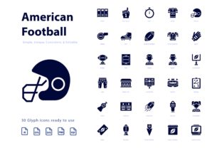 American Football Glyph: A Versatile Graphic Design Asset for Modern Branding