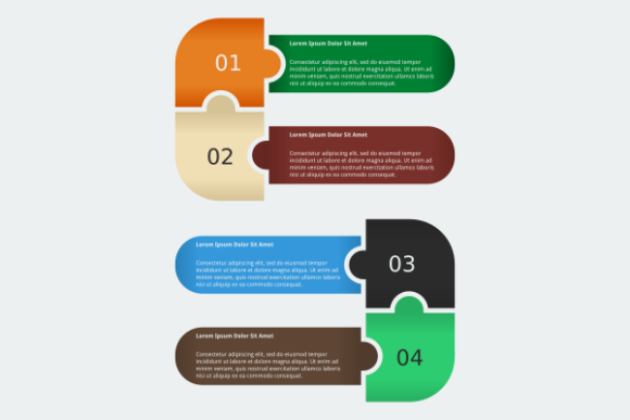 Columned Row Puzzle Infographic Template for Modern Content Design