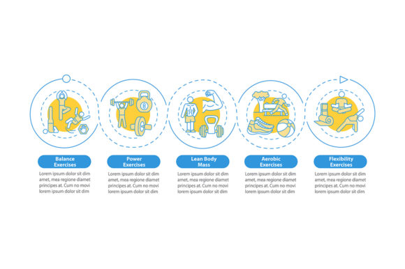 Exercises Vector Infographic Template for Handmade Creations