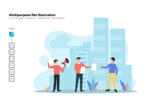 Flat Illustration Ads Campaign: A Versatile Graphic Design Asset for Creative Projects