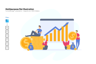 Flat Illustration Business Investment: A Graphics Template for Crafters