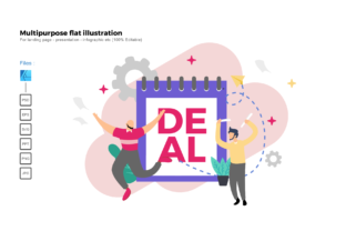 Flat Illustration Deal on Demand Review for Embroidery Projects