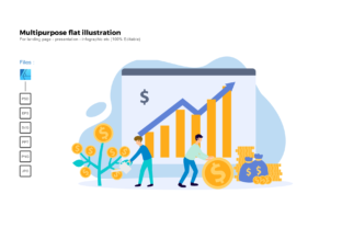 Flat Illustration Investment Plan Review for Real Embroidery Projects