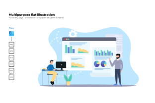 Flat Illustration Presentation Data: A Versatile Graphic Design Asset