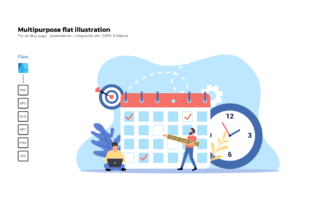 Flat Illustration Project Deadline – A Multipurpose Graphic for Presentation Templates