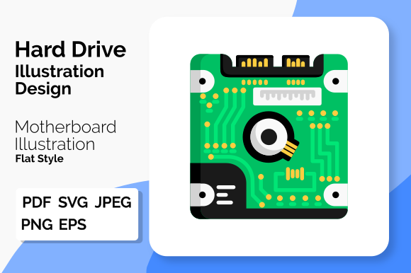 HardDrive Illustration Design Flat Style: A Graphic Designer's Perspective