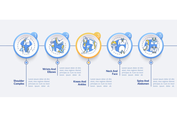 Kinesiology Taping Vector Infographic for Handmade Design