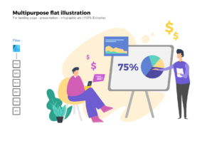 Modern Flat Illustration Design: A Graphics Powerhouse for Branding and Content