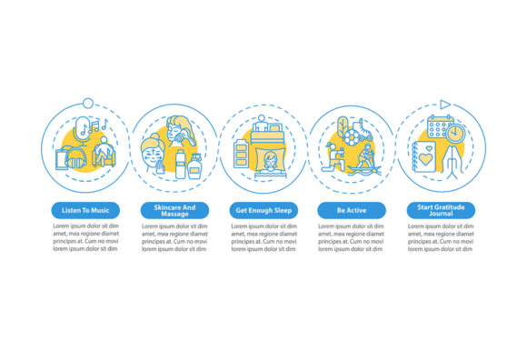 Self Care Practices Vector Infographic for Handmade Designers