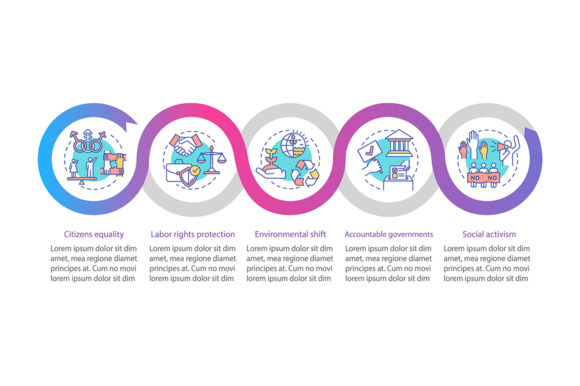 Social Change Values Vector Infographic: A Powerful Graphic Design Asset for Content Creators