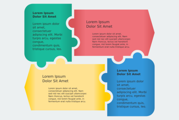 Spinning Puzzle Infographic Template: A Dynamic Graphic Design Asset
