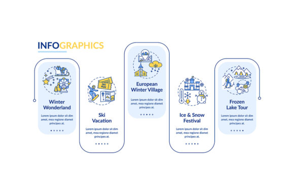 Winter Escape Infographic Template for Small Business Graphics